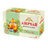 Азерчай чай зеленый Живой вкус с фенхелем и анисом, 20 пакетиков
